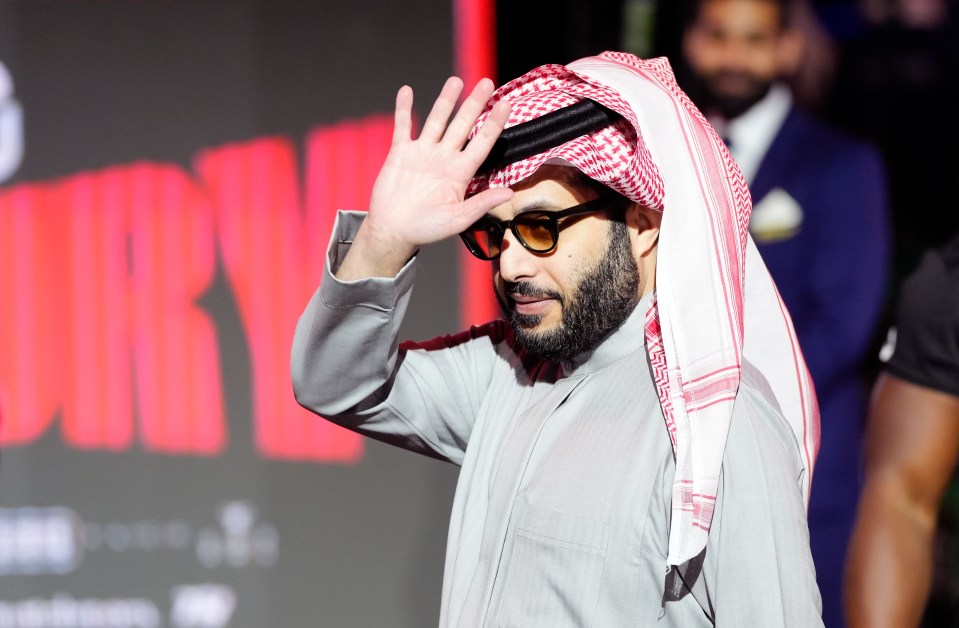 Turki Alalshikh at a boxing event in Riyadh.