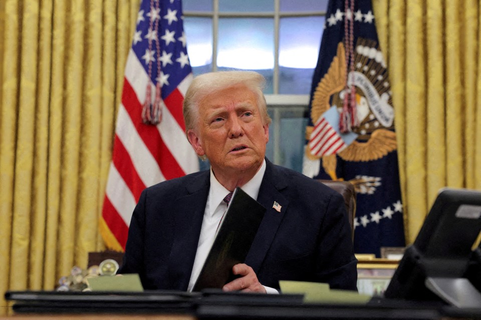 President Donald Trump in the Oval Office.