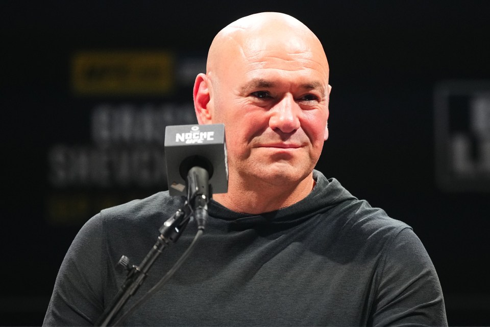 UFC CEO Dana White at a press conference.