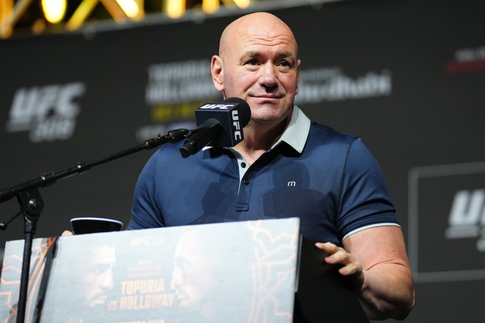 Dana White at a UFC press conference.