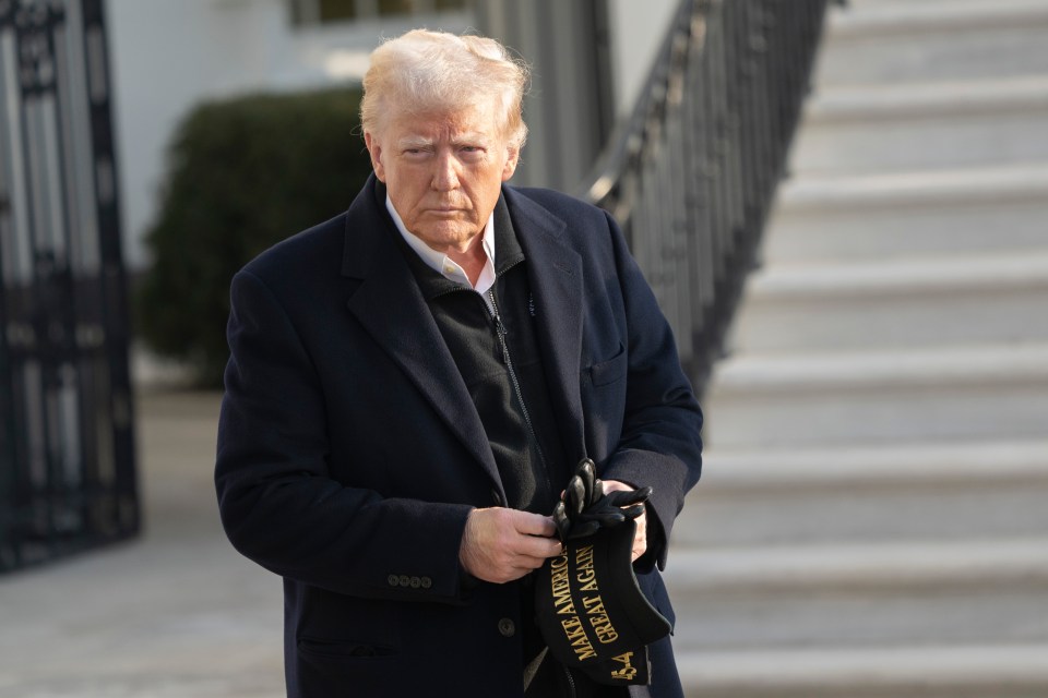 Donald Trump holding a "Make America Great Again" hat.