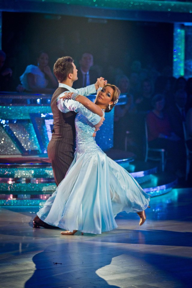 Chelsee Healey and Pasha Kovalev dancing on Strictly Come Dancing.