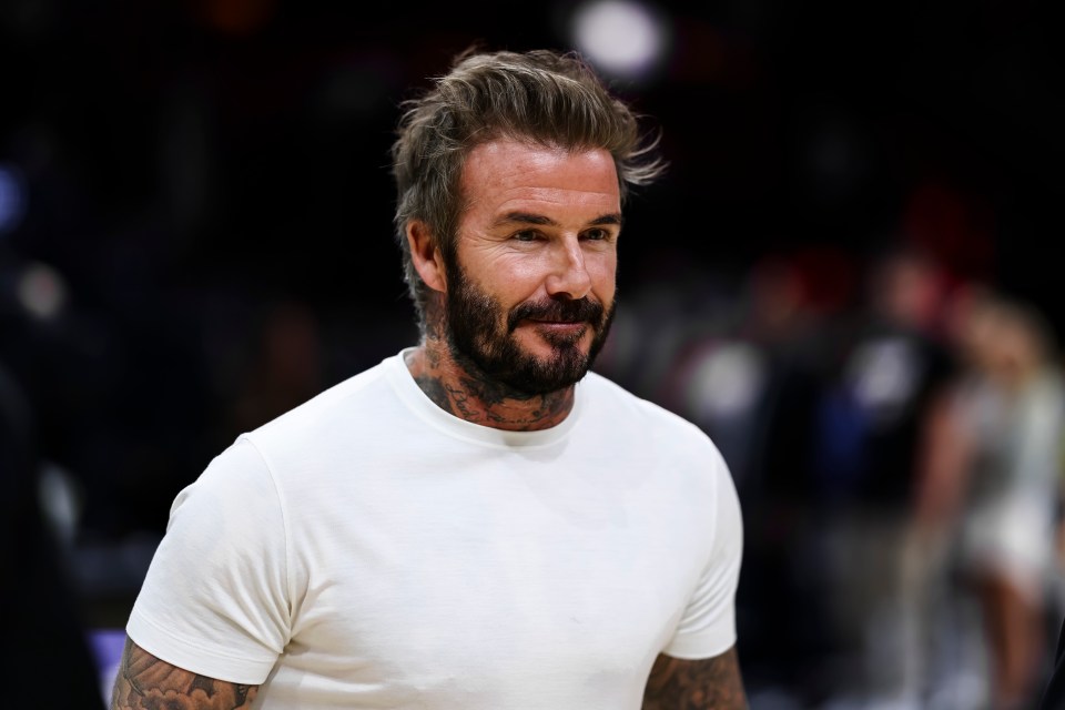 David Beckham at a basketball game.