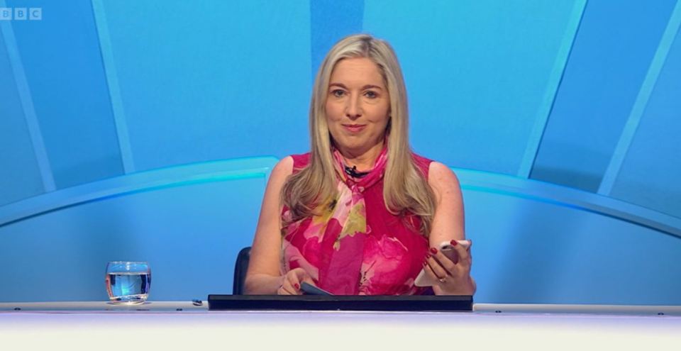 Victoria Coren Mitchell on the set of Only Connect.