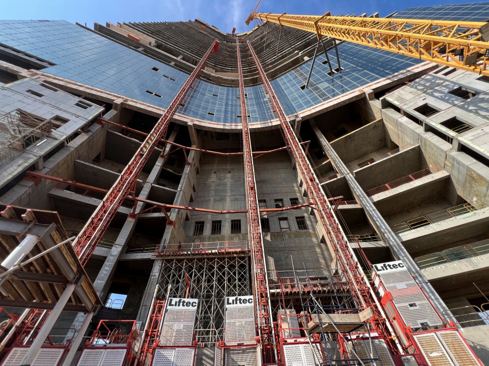 Jeddah Tower under construction.