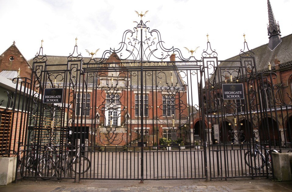 Ornate gates at Highgate School.