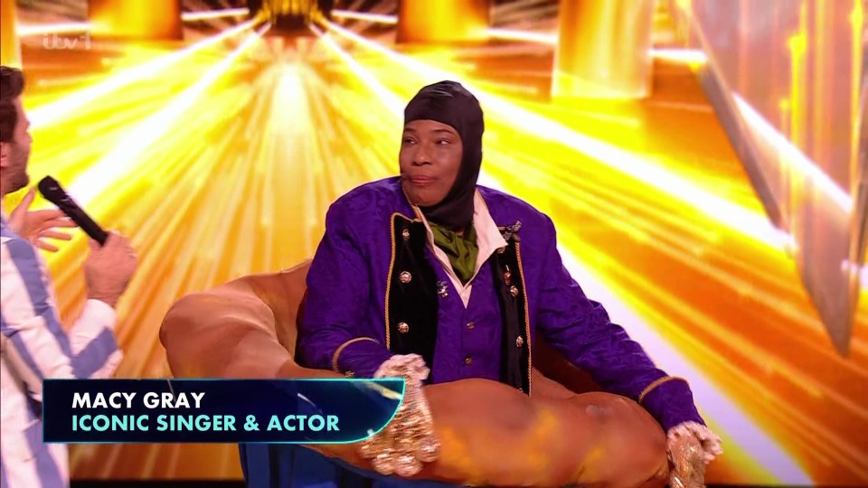 Macy Gray, iconic singer and actor, on a game show.