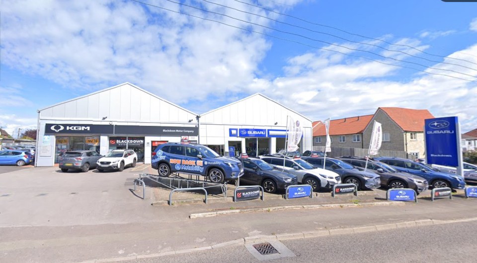 Subaru and KGM car dealership in Walton, England.