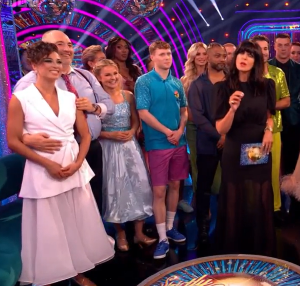 Group photo of Strictly Come Dancing contestants and judges.