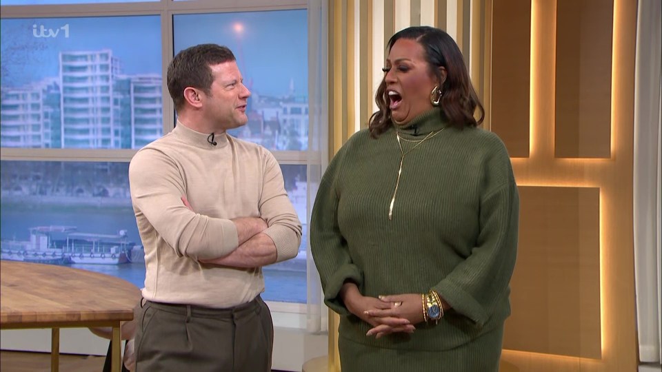 Alison Hammond reacting to Jeff Brazier on This Morning.