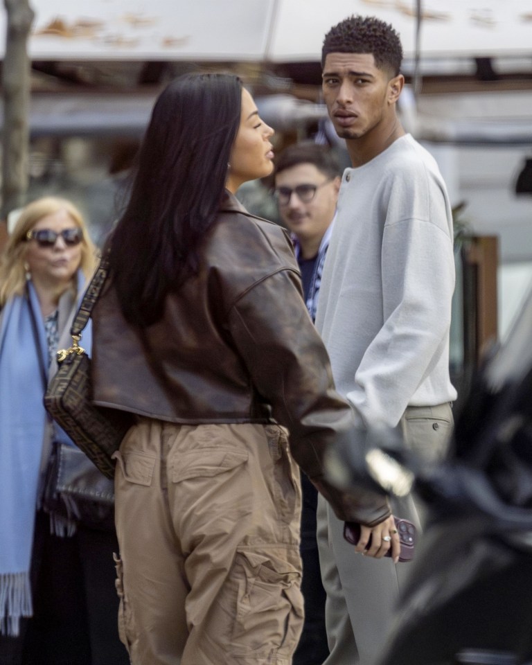 Jude Bellingham and Ashlyn Castro on a lunch date in Madrid.