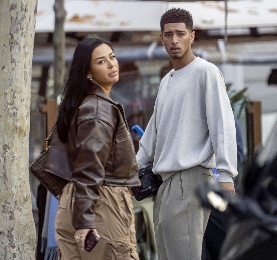 Jude Bellingham and Ashlyn Castro on a lunch date in Madrid.