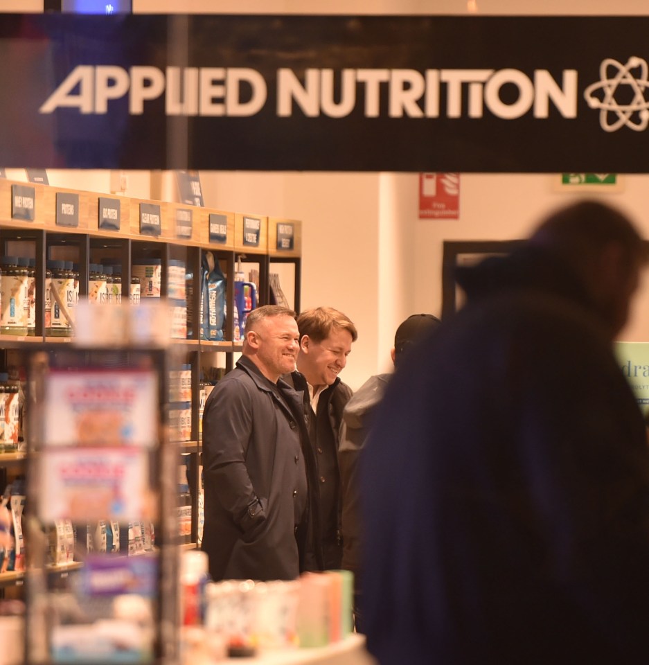 Wayne Rooney at his wife Coleen's Applied Nutrition launch event.