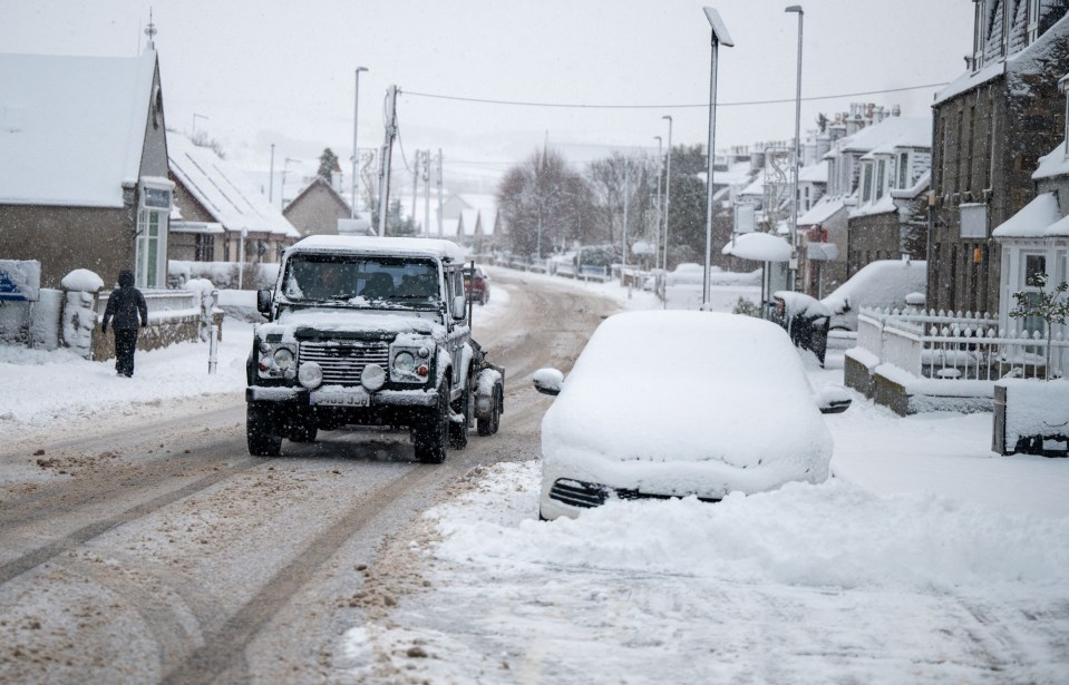 Heavy snow in Aberdeenshire