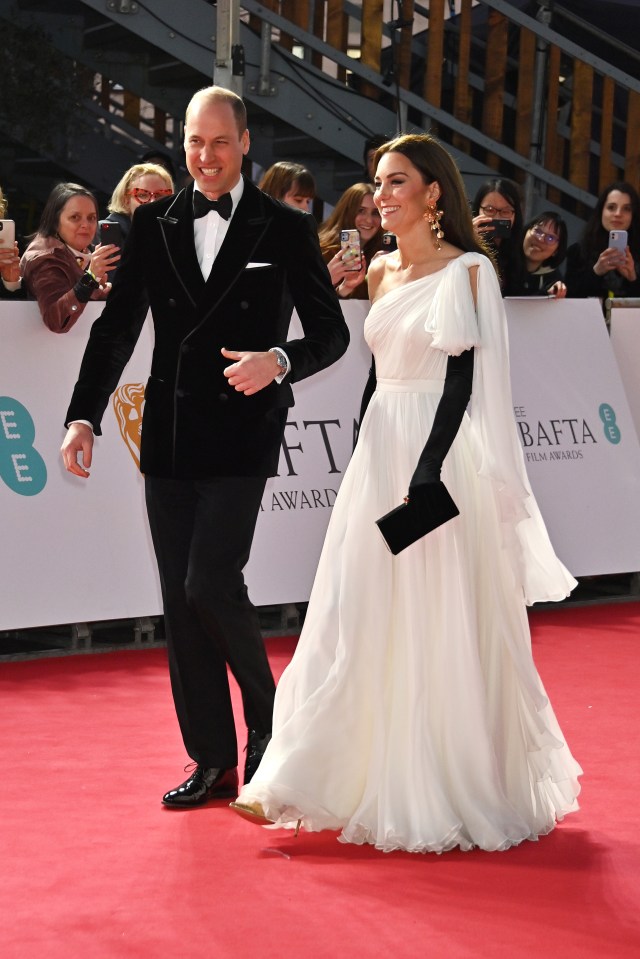 Prince William and Princess Catherine at the EE BAFTA Film Awards.