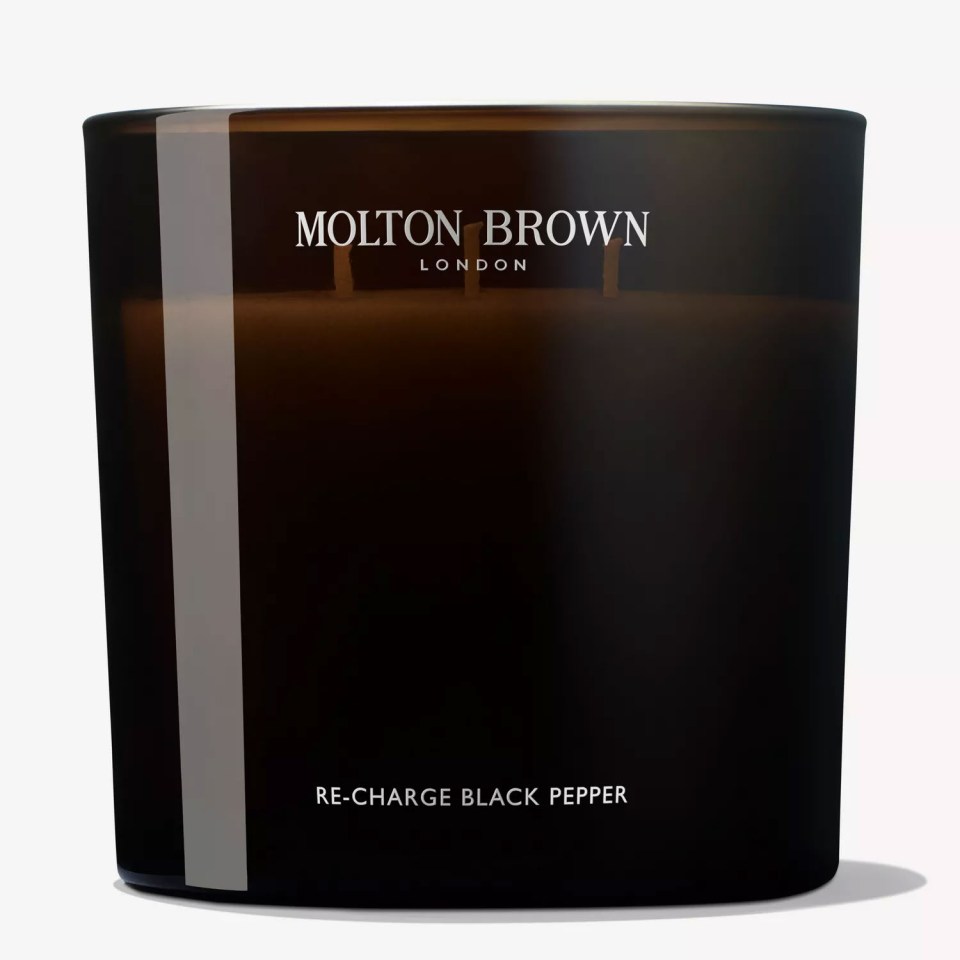 Molton Brown Re-Charge Black Pepper candle.