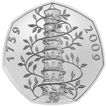 Kew Gardens 50 pence coin.