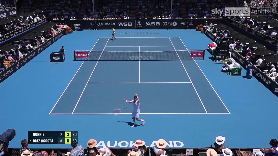 Cameron Norrie threw his racquet in frustration and accidentally struck a fan in the crowd