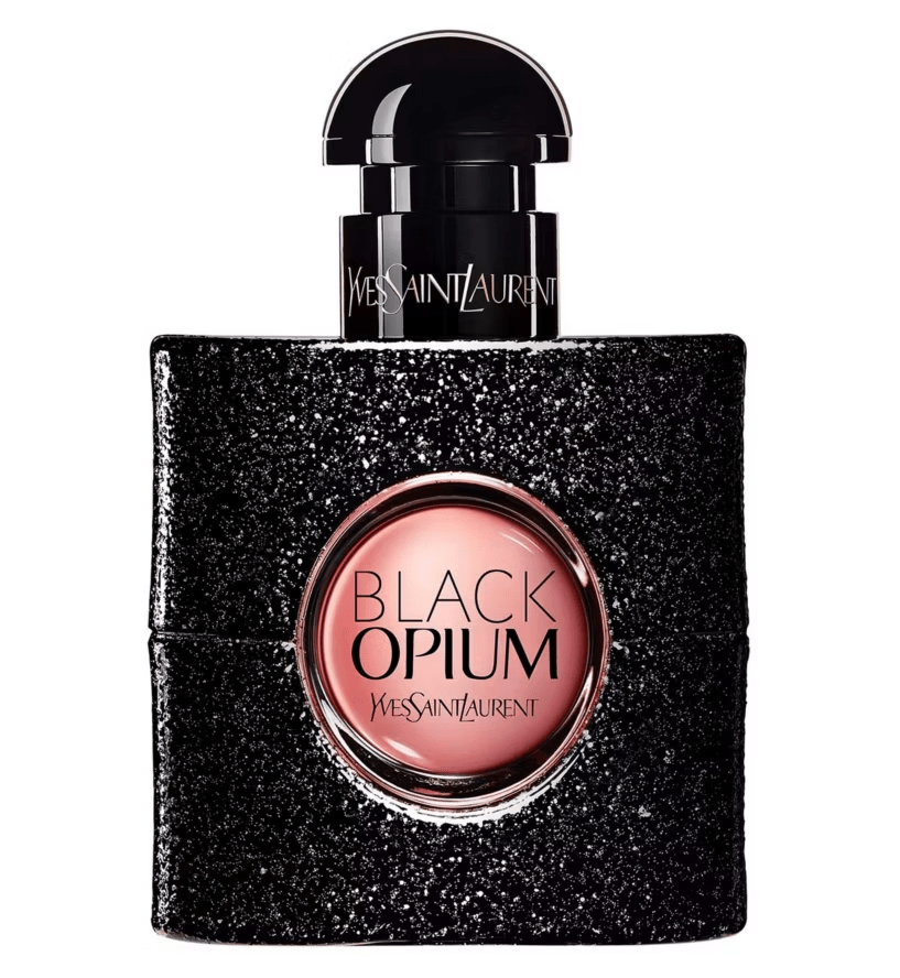 Yves Saint Laurent Black Opium perfume bottle.