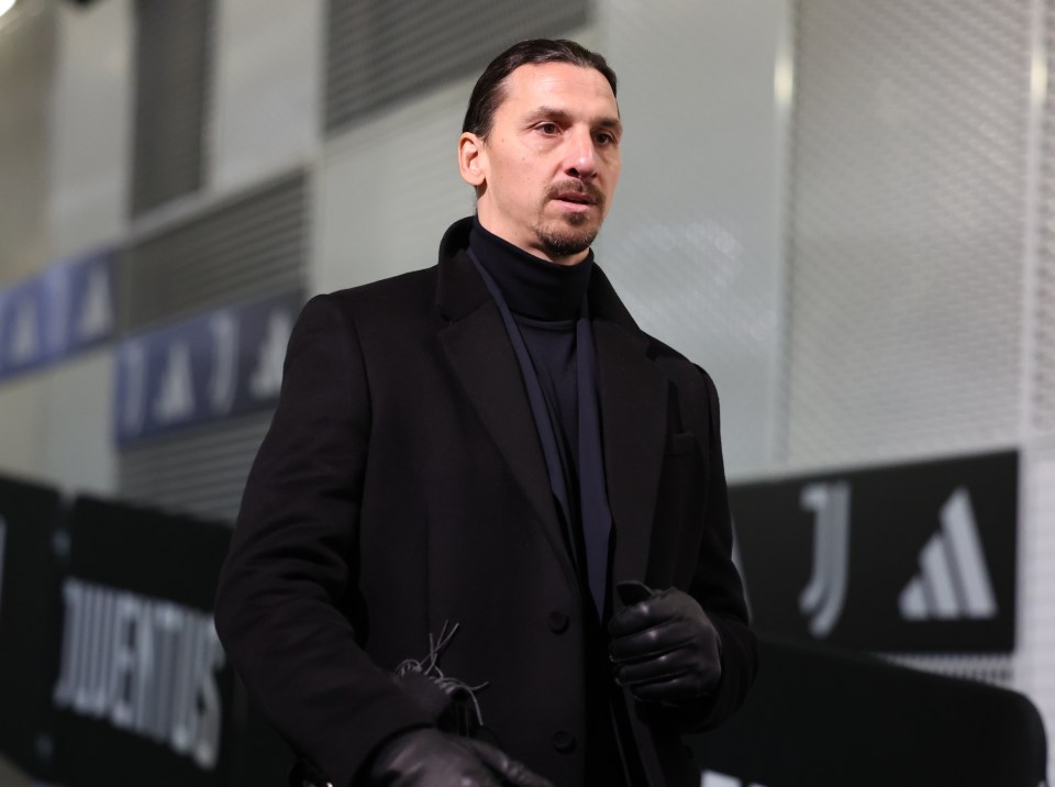 Zlatan Ibrahimovic arriving at a Serie A match.