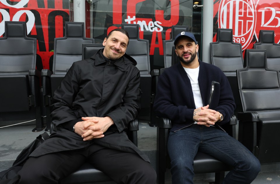 Zlatan Ibrahimovic and Kyle Walker sitting together.