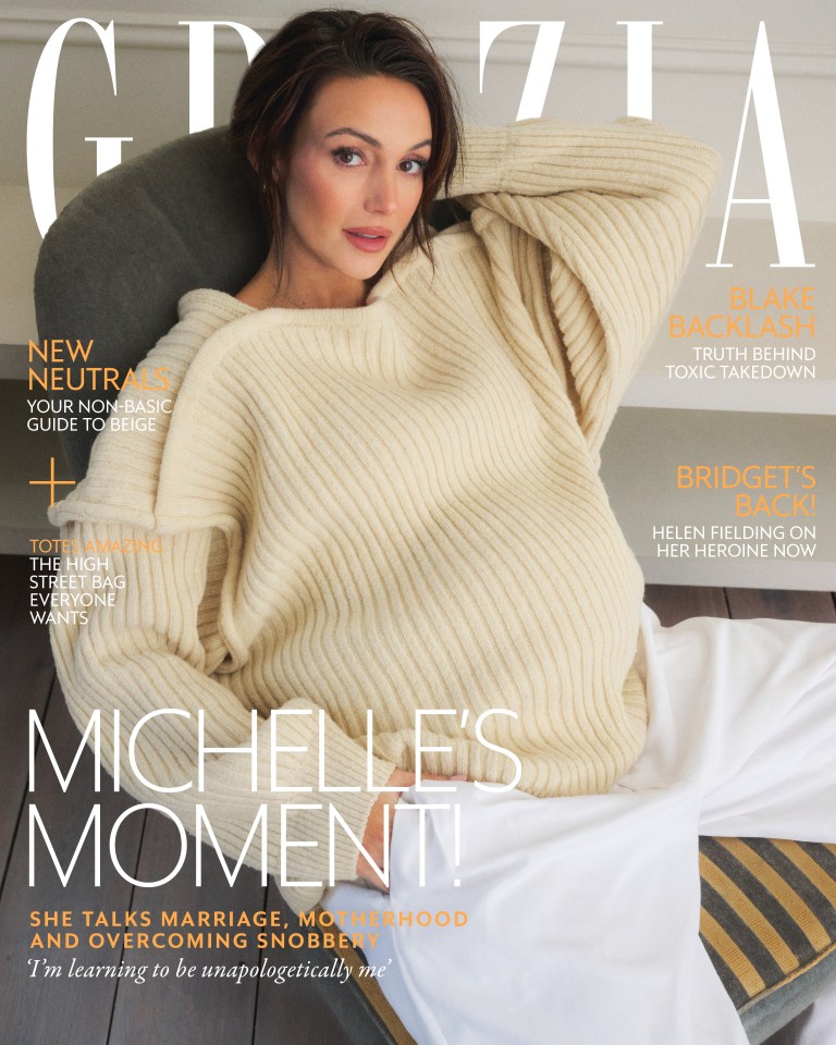 Michelle Keegan on the cover of Grazia magazine.