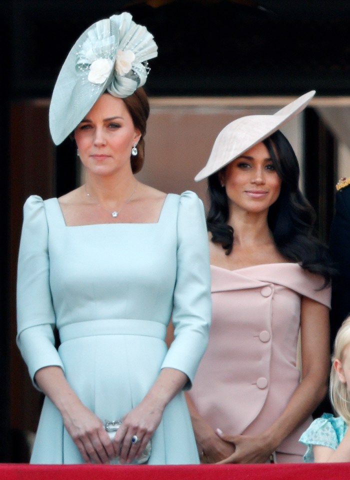 Kate Middleton and Meghan Markle on the Buckingham Palace balcony at Trooping the Colour.