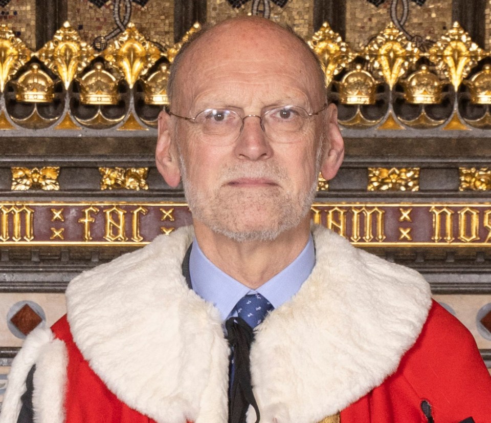 Baron Biggar being introduced to the House of Lords.