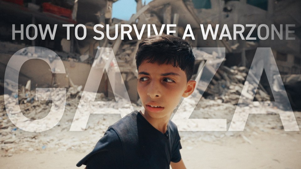 Key art for the film "How to Survive a Warzone: Gaza."