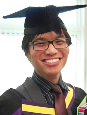 Reynhard Sinaga in graduation attire.