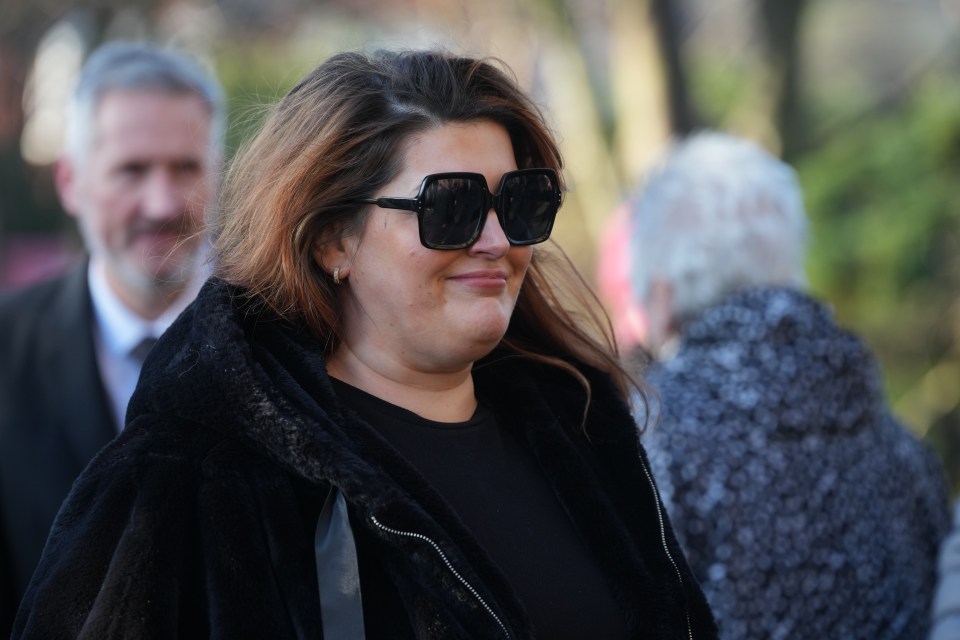 Jodie Prenger at Linda Nolan's funeral.