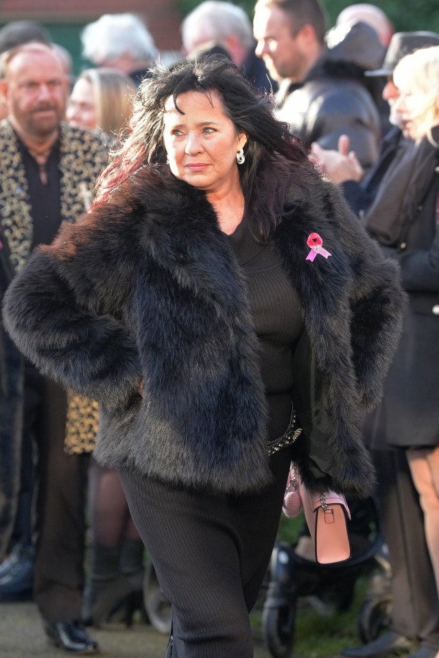 Coleen Nolan at Linda Nolan's funeral.