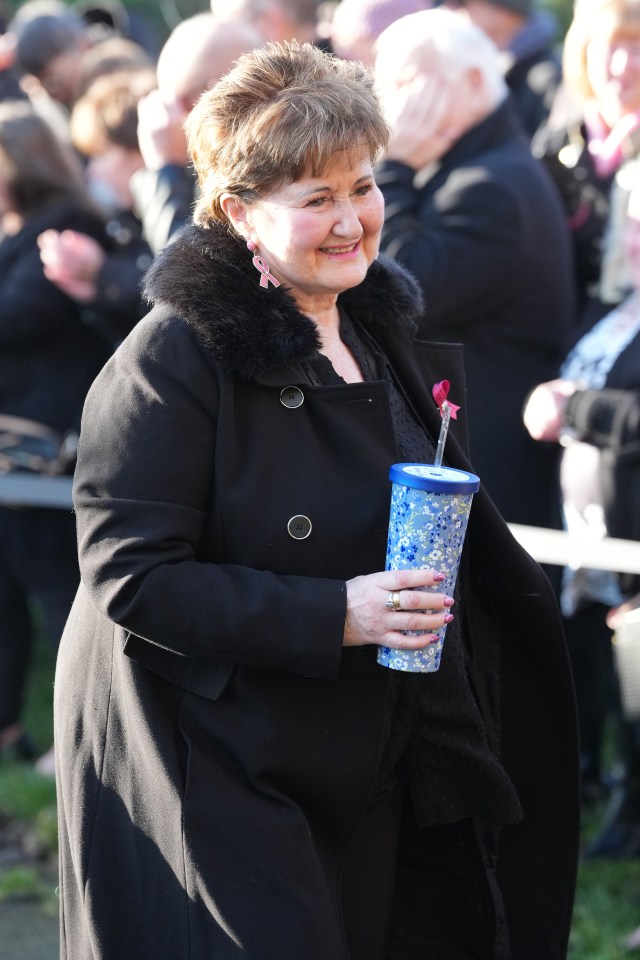 Denise Nolan at Linda Nolan's funeral.