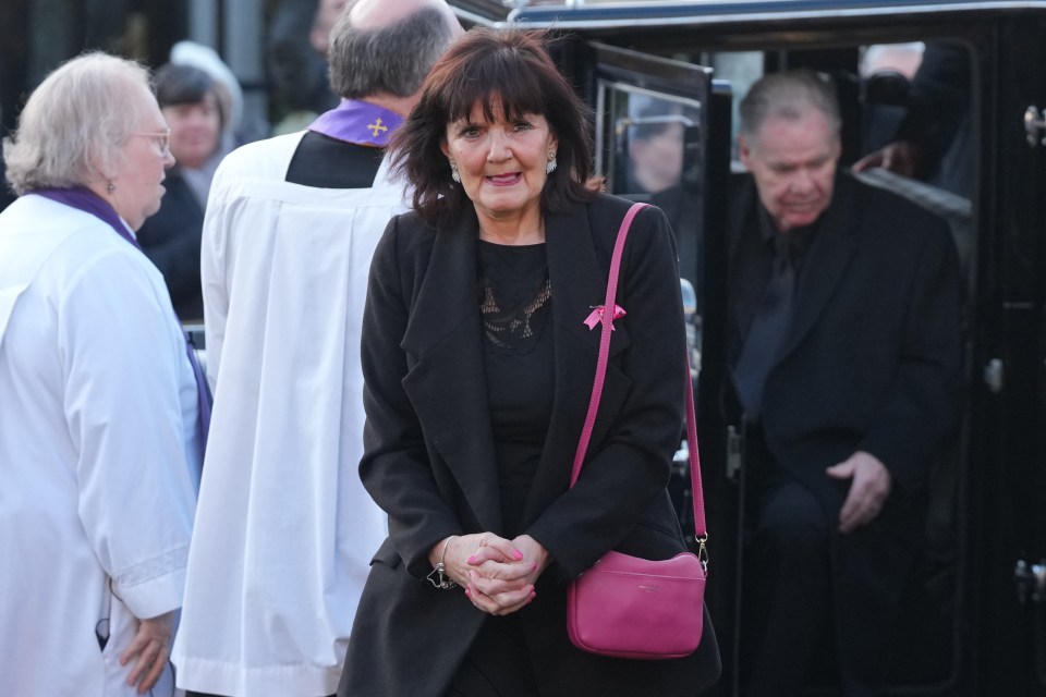 Anne Nolan arriving at Linda Nolan's funeral.