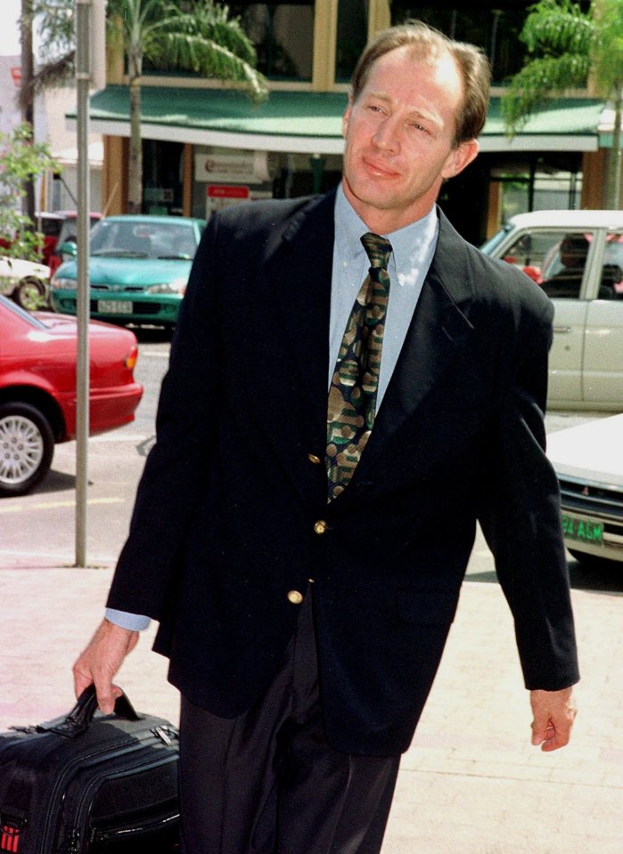 Geoffrey "Jack" Nairn arriving at a Cairns court to face manslaughter charges.