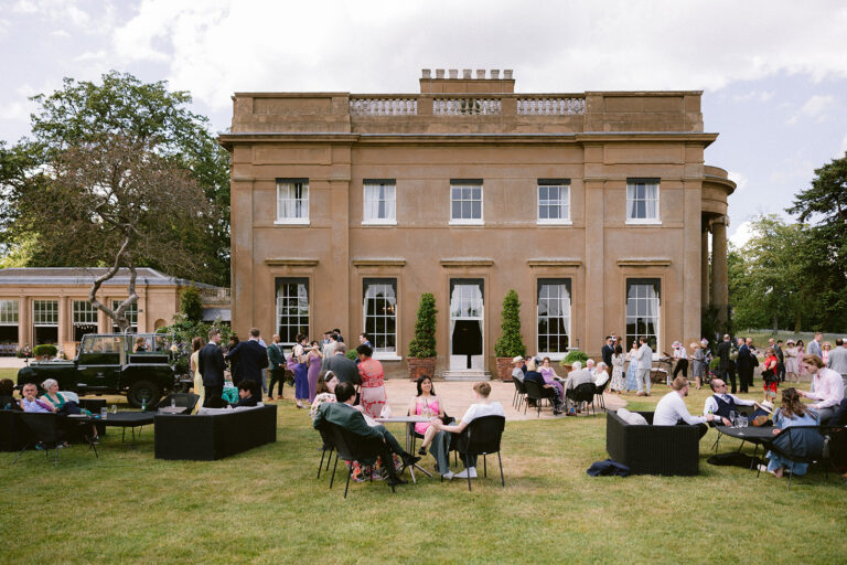 Guests at a 19th-century Georgian manor house.