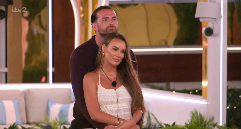 Love Island All Stars: Couple embracing.