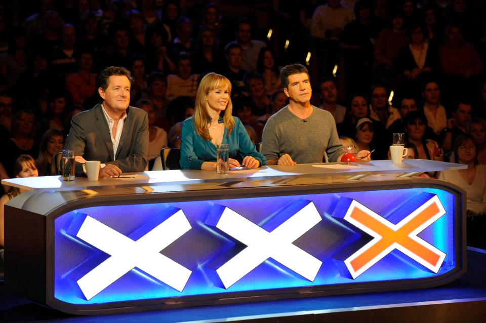 Piers Morgan, Amanda Holden, and Simon Cowell judging Britain's Got Talent.