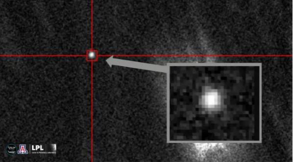 Gemini South telescope image of asteroid 2024 YR4.