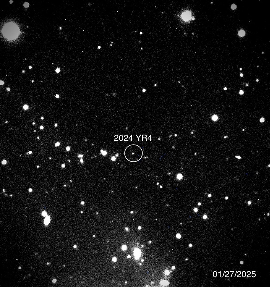 Asteroid 2024 YR4 observed by the Magdalena Ridge 2.4m telescope.