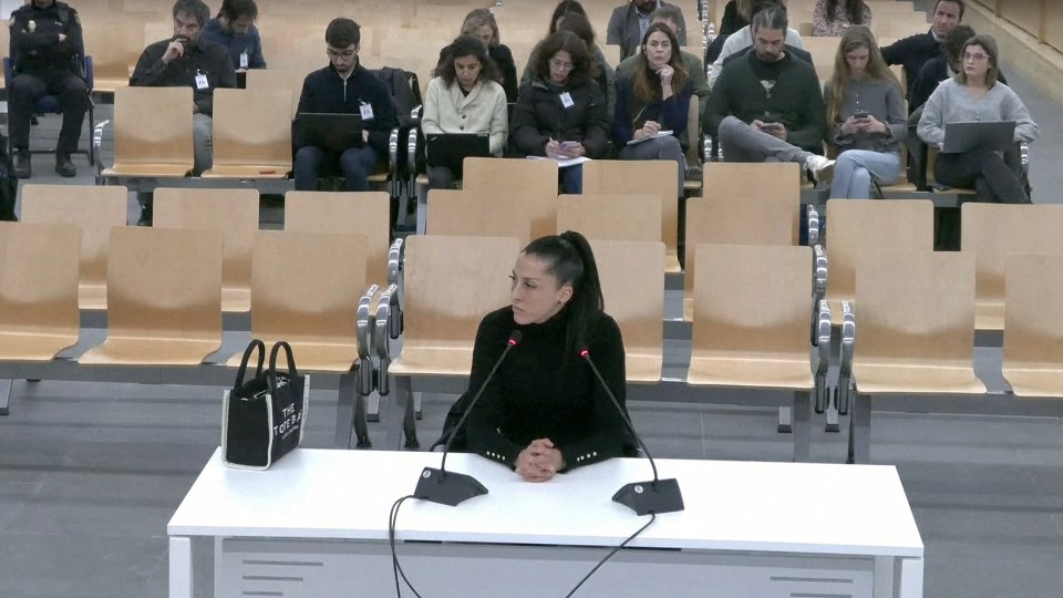 Jenni Hermoso testifying in court.