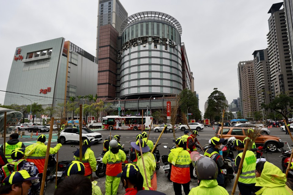 Damage to a department store after a gas explosion in Taichung City, Taiwan.