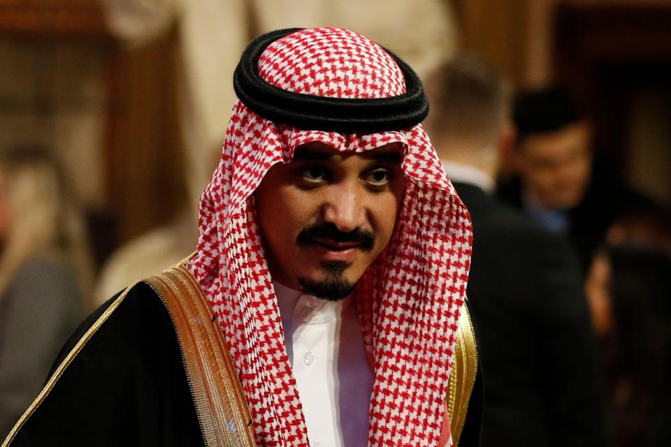 Khalid bin Bandar bin Sultan al-Saud at the State Opening of Parliament.