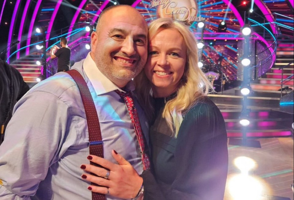 Photo of Wynne Evans and Liz Brookes backstage at Strictly Come Dancing.