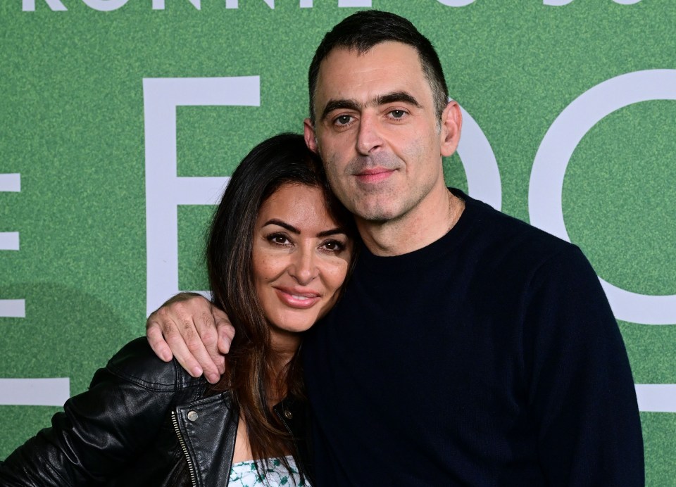 Laila Rouass and Ronnie O'Sullivan at a premiere.