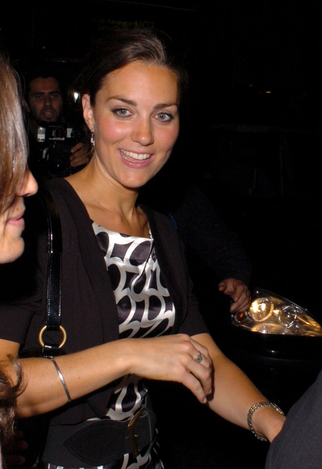 Kate Middleton at Boujis nightclub in Kensington, London.