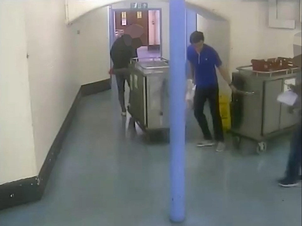 CCTV footage of Daniel Khalife escaping from prison.