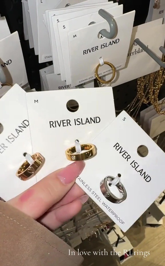 River Island rings in gold and silver.