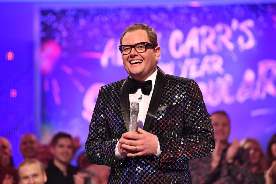 Alan Carr hosting a New Year's Eve special.