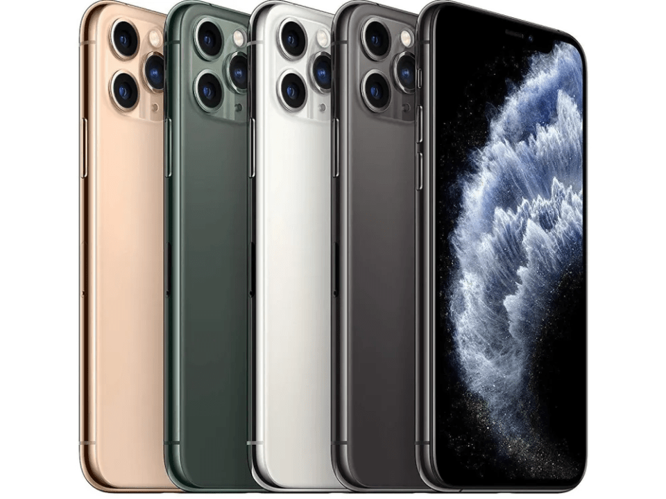 iPhone 11 Pro Max in multiple colors.